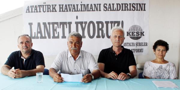 KESK Antalya Şubeler Platformu, İstanbul’daki saldırıyı kınadı