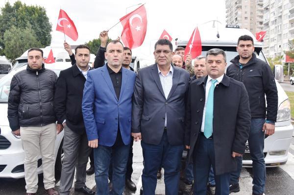 Antalya’da 3 bin 350 servisçi ve taksici terörü kınadı