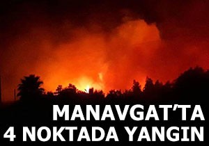 Manavgat’ta 4 noktada yangın