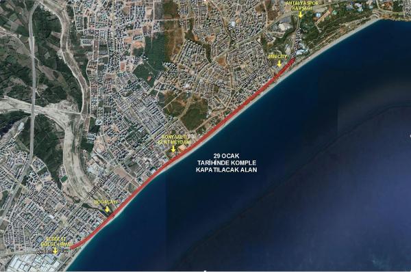 Akdeniz Bulvarı tamamen trafiğe kapatılıyor
