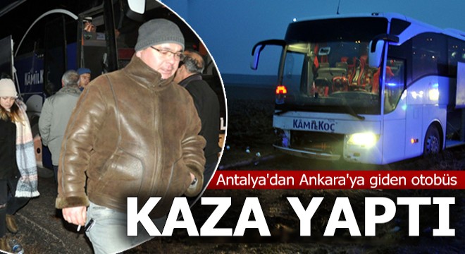 Antalya’dan Ankara’ya giden otobüs kaza yaptı: 3 yaralı