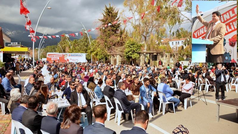 Başkan Mustafa Gül Tekirova CHP Seçim Ofisini Açtı