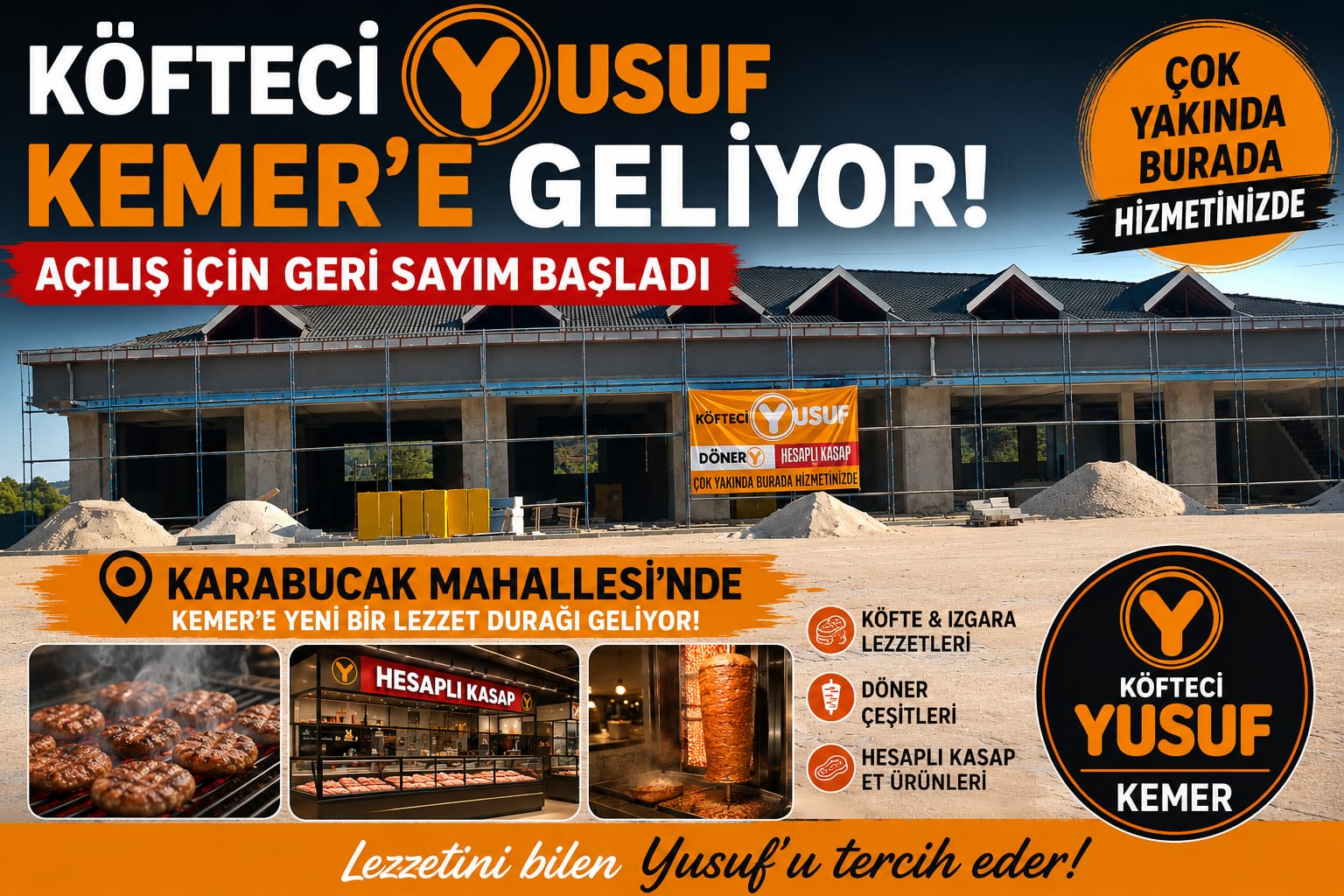 Kemer’de yeni bir lezzet noktası daha hizmete hazırlanıyor. Türkiye genelinde