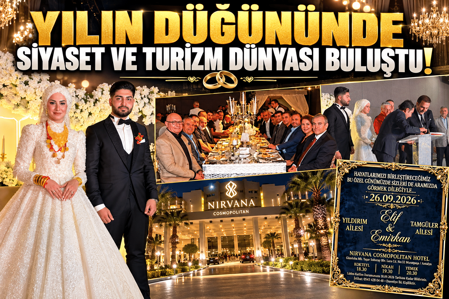 YILIN DÜĞÜNÜNDE SİYASET VE TURİZM DÜNYASI BULUŞTU! YILIN DÜĞÜNÜNDE SİYASET VE TURİZM DÜNYASI BULUŞTU! Antalya, yılın en