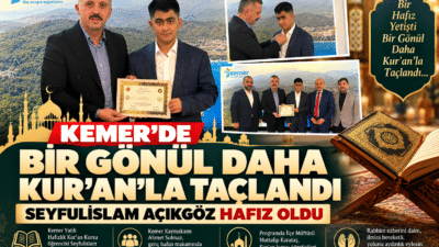 Kemer Yatılı Hafızlık Kur’an Kursu öğrencisi Seyfulislam Açıkgöz, sabır ve