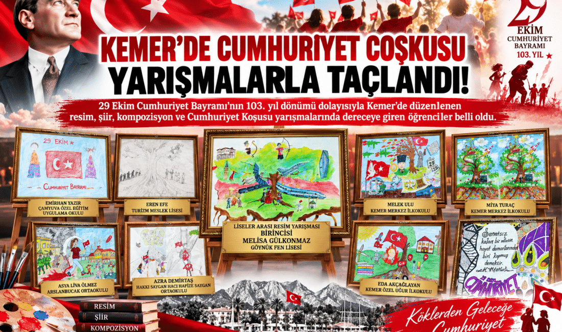 Kemer İlçe Millî Eğitim Müdürlüğümüz tarafından düzenlenen 29 Ekim Cumhuriyet