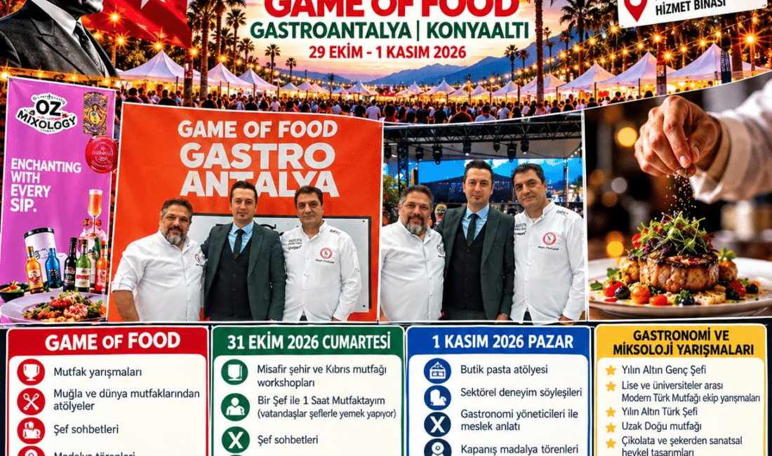 GastroAntalya | Konyaaltı’da Lezzetin Heyecanı Devam Ediyor! Gastronomi’nin kalbinin Antalya’da attığı GastroAntalya 2026, birbirinden kıymetli şefleri, sektör