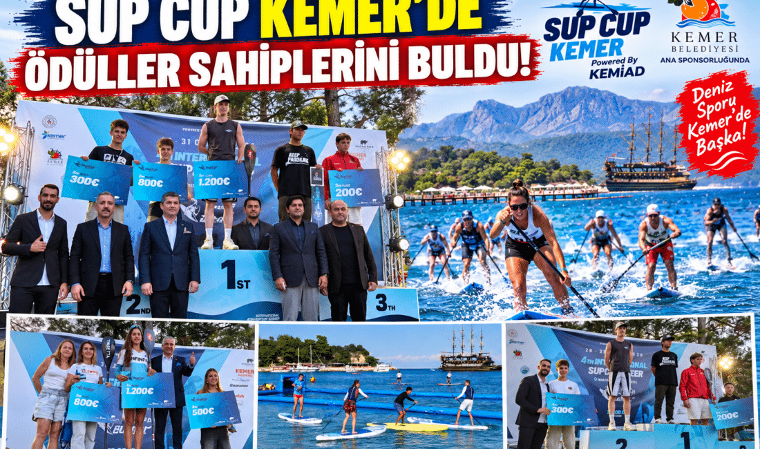 “SUP CUP KEMER’DE ÖDÜLLER SAHİPLERİNİ BULDU!” KEMER’DE SUP CUP HEYECANI: DERECEYE GİREN SPORCULAR ÖDÜLLERİNİ ALDI!