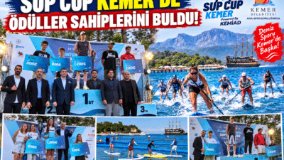 KEMER’DE SUP CUP HEYECANI: DERECEYE GİREN SPORCULAR ÖDÜLLERİNİ ALDI!